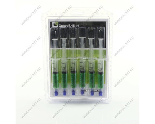 TR1059.A6.J7 Жидкость определения утечек UV авто 7,5мл GREEN BRILLIANT к-кт 6 шт адаптер QC R134a
