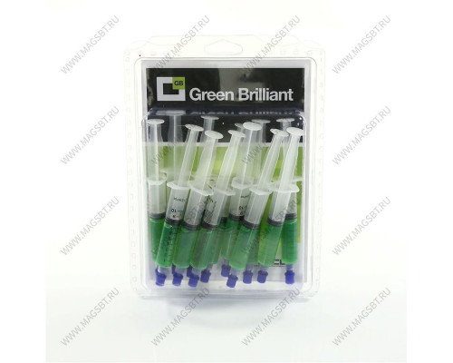 TR1059.J7 Жидкость определения утечек UV авто 7,5мл GREEN BRILLIANT к-кт 12 шт адаптер QC R134a